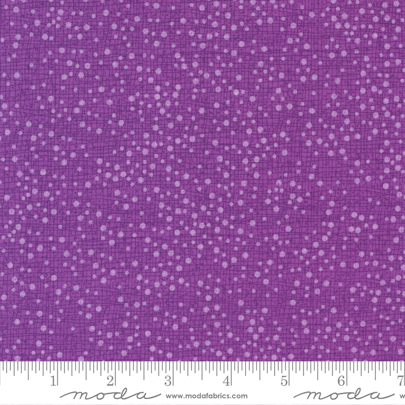 Pansys Posies Plum - Dotty Thatched - Quilt Fabric