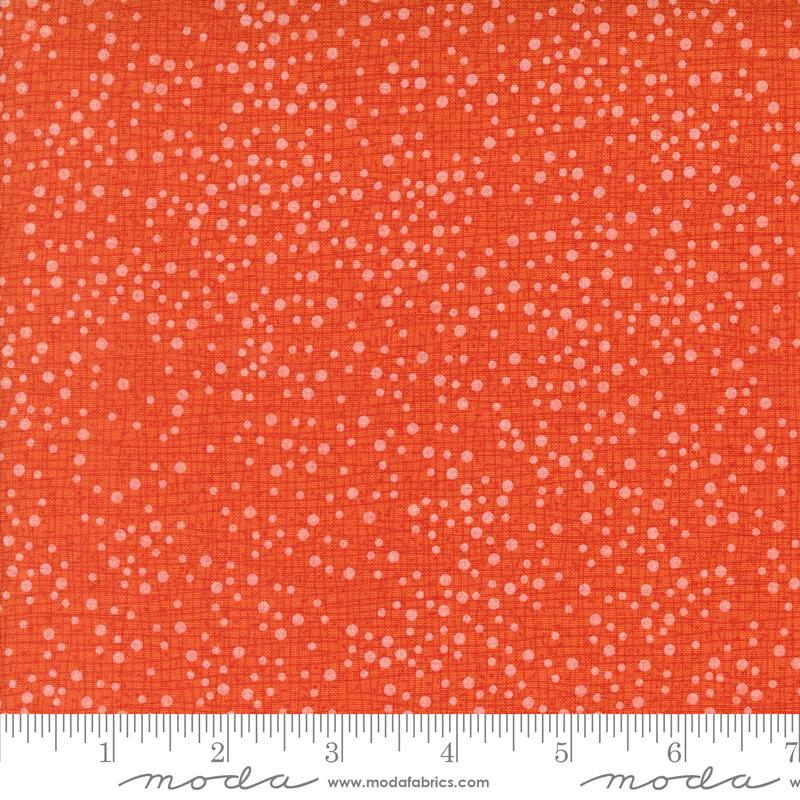 Dotty Thatched Tangerine - Quilt Fabric