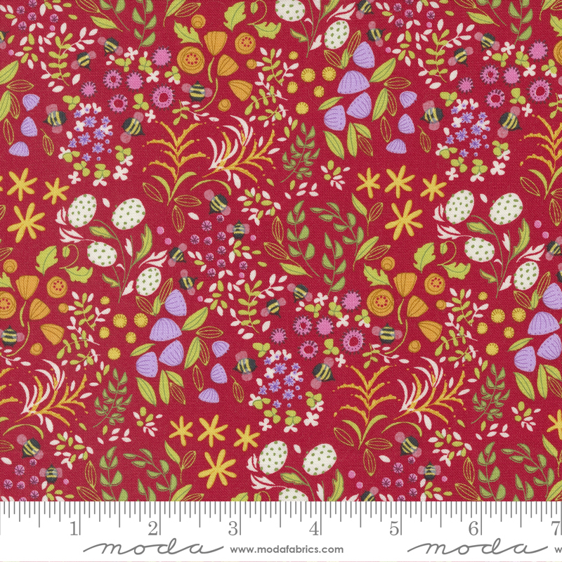 Wild Blossoms Poppy - Little Wild Things Ditsy - Fabric