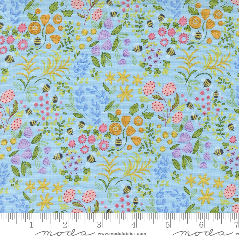 Wild Blossoms Mist - Little Wild Things Ditsy - Quilt Fabric