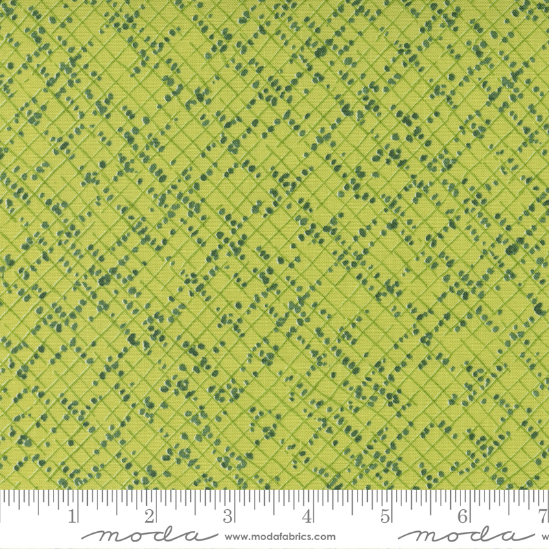 Wild Blossoms Sunlit - Blotted Graph Paper Check - Fabric