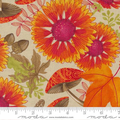 Forest Frolic Mochi Linen - Cream - Quilt Fabric