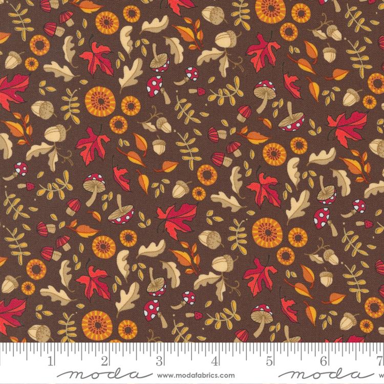 Forest Frolic Chocolate - Quilt Fabric