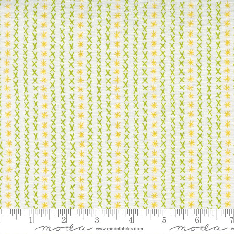 Cross Stitch Stripe Stripes - Cream - Quilt Fabric