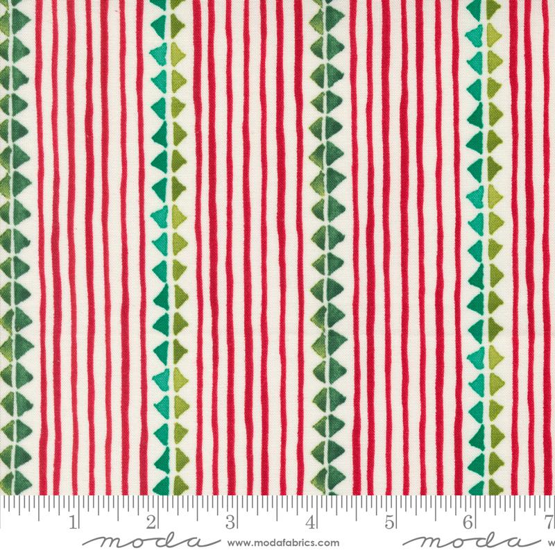 Winterly Stripes - Cream - Christmas Quilt Fabric