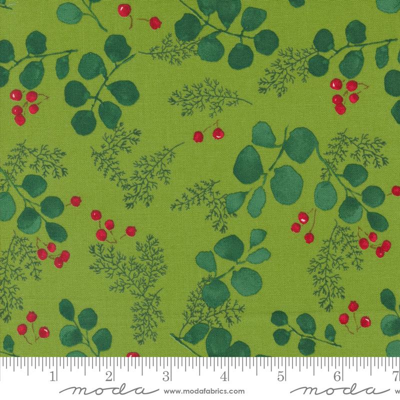 Winterly Berry - Grass - Quilt Fabric
