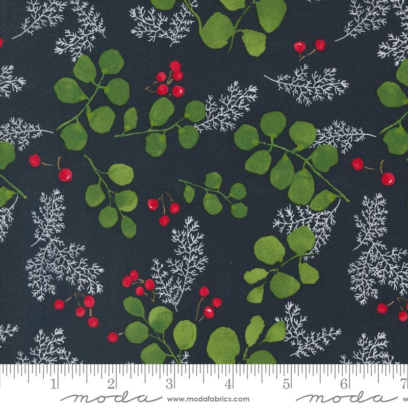Winterly Berry - Soft Black - Quilt Fabric