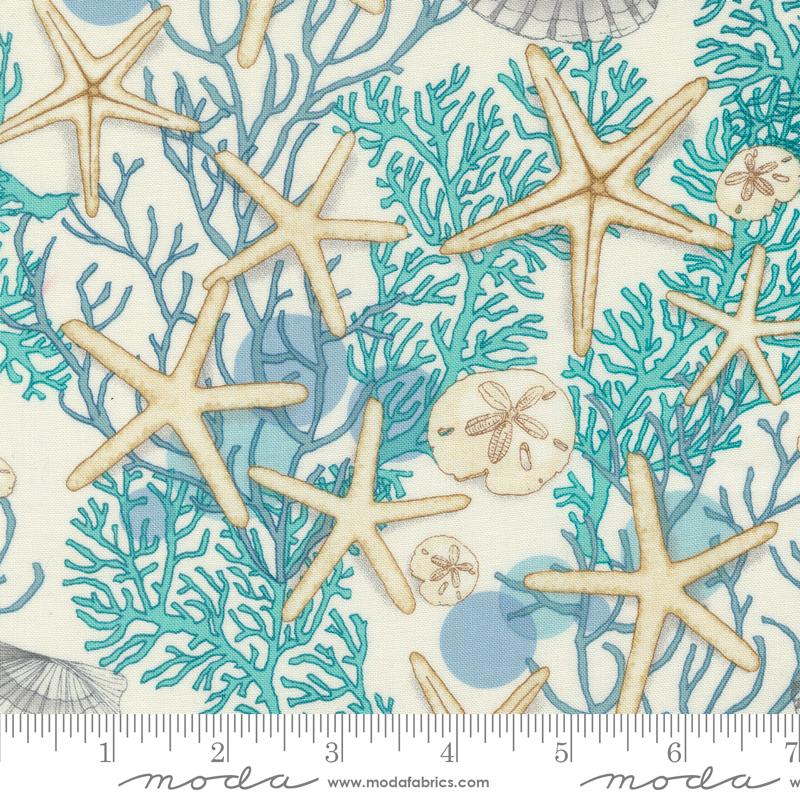 Serena Shores Starfish - Cloud - Quilt Fabric