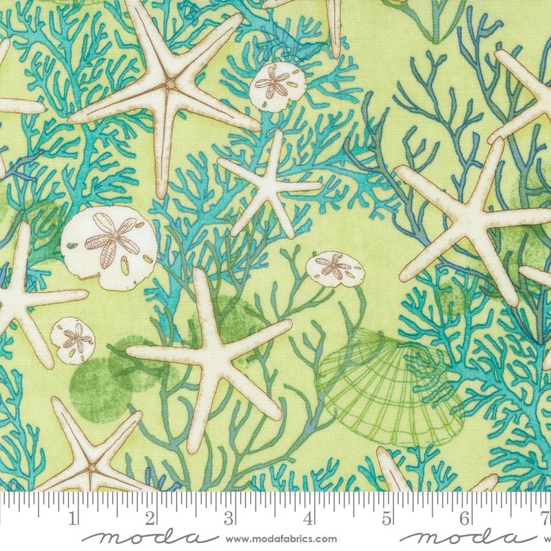Serena Shores Starfish - Kelp - Quilt Fabric