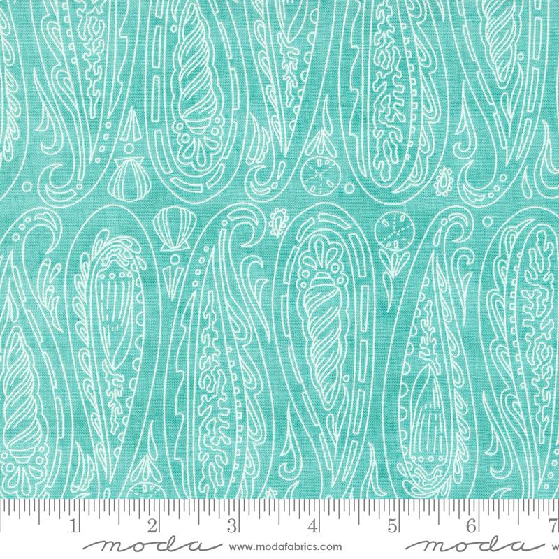 Serena Shores Paisley - Aqua - Quilt Fabric