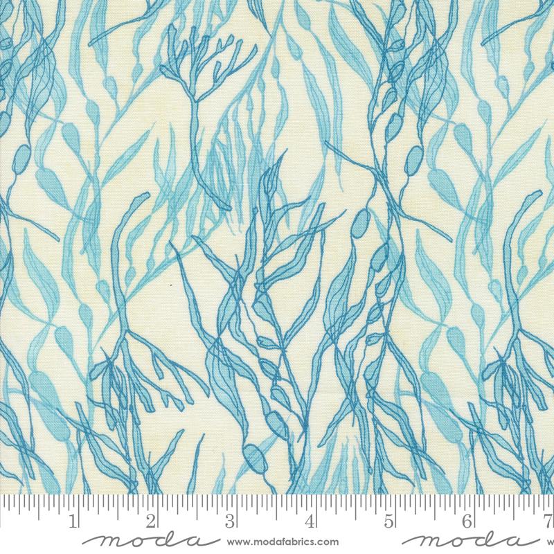 Serena Shores Seaweed - Cloud - Quilt Fabric