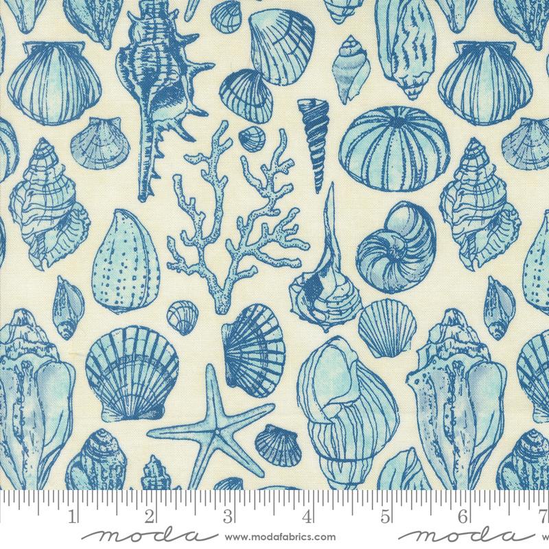 Serena Shores Shells - Cloud - Quilt Fabric