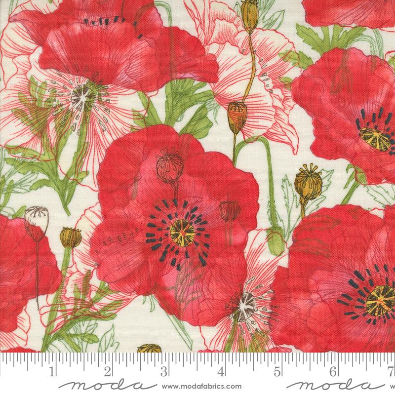 Superbloom Poppy Cream - Quilt Fabric