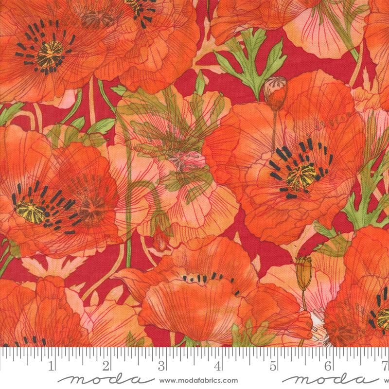 Superbloom Poppy Geranium - Quilt Fabric