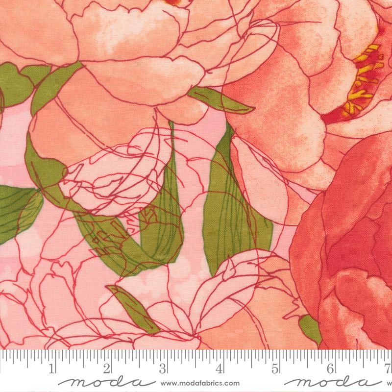 Darling Peony Flower Cotton Candy - Valentine Quilt Fabric