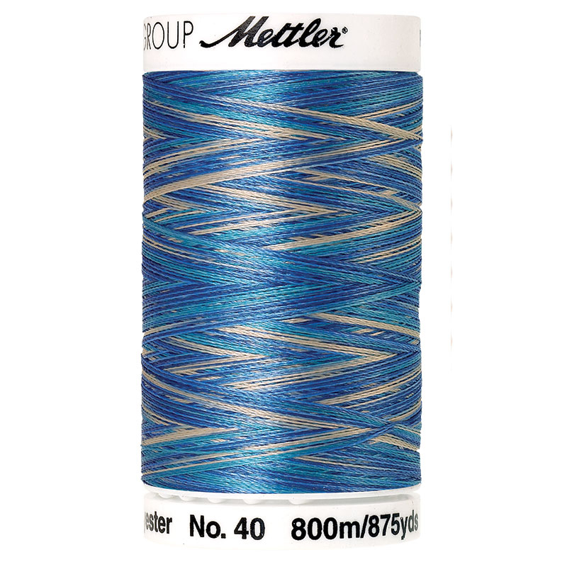 Poly sheen Multi Thread Faded Denim Blue 9605