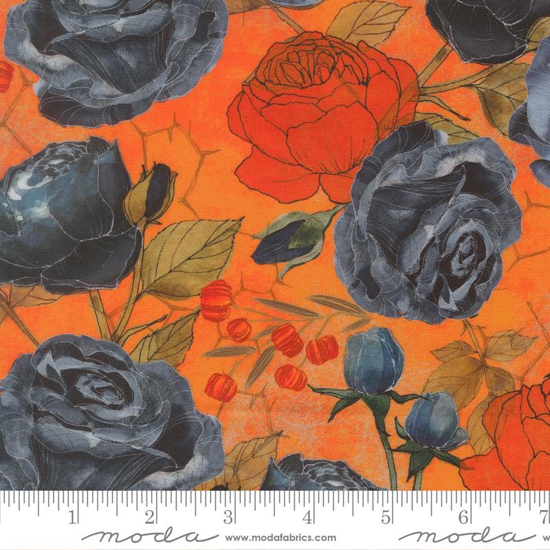 Coven Floral Pumpkin - Quilt Fabric