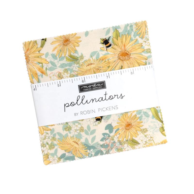 Pollinators - Charm Pack, zoomed in. Select this picture to zoom back out.
