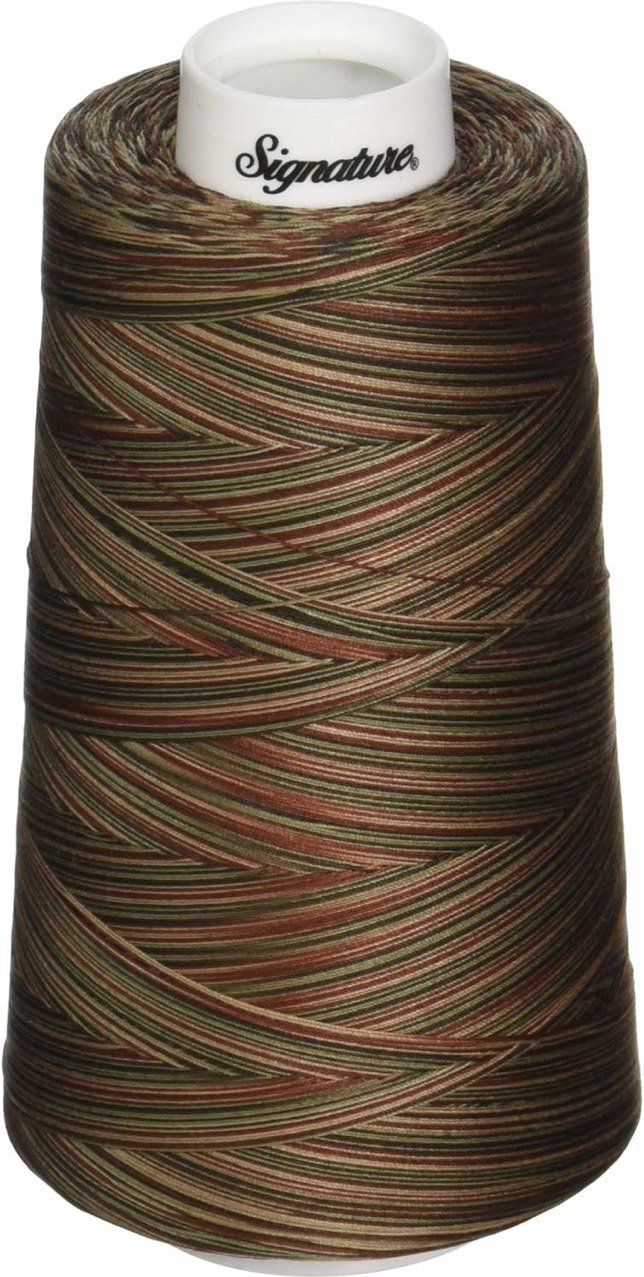 Variegated Cone Thread Woodlands M03, zoomed in. Select this picture to zoom back out.