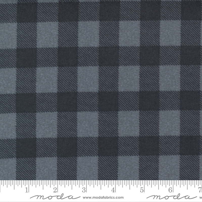 Yuletide Gatherings Coal - Large Buffalo Plaid - Fabric