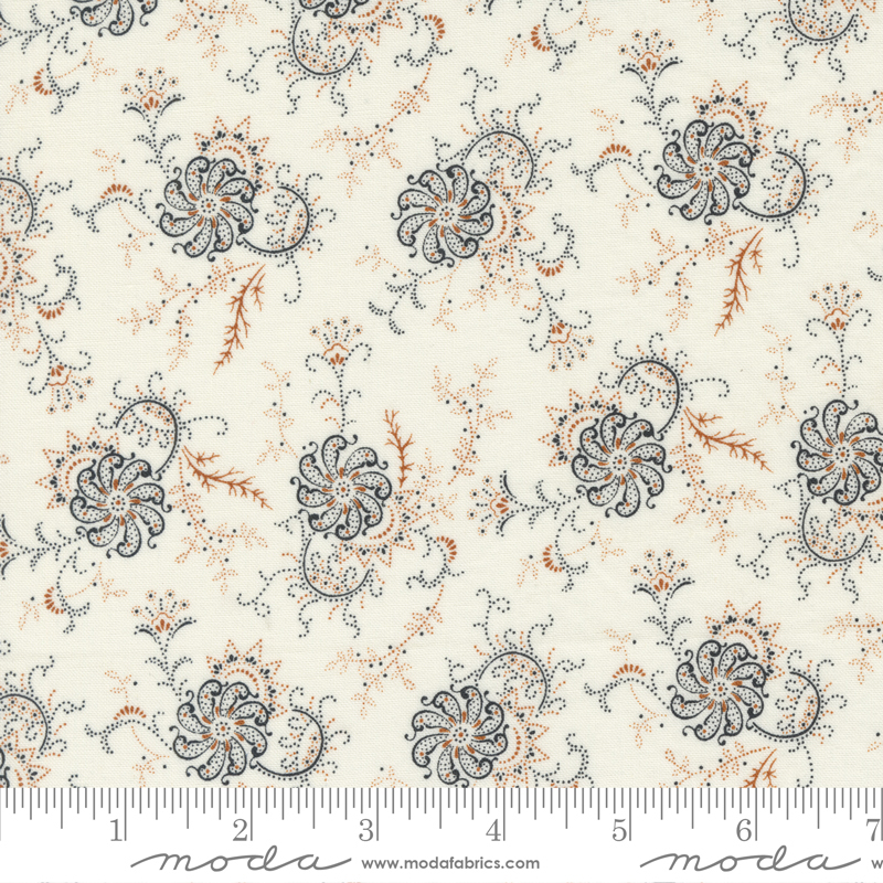 Rustic Gatherings Cloud - Swirling Flowers - Quilt Fabric