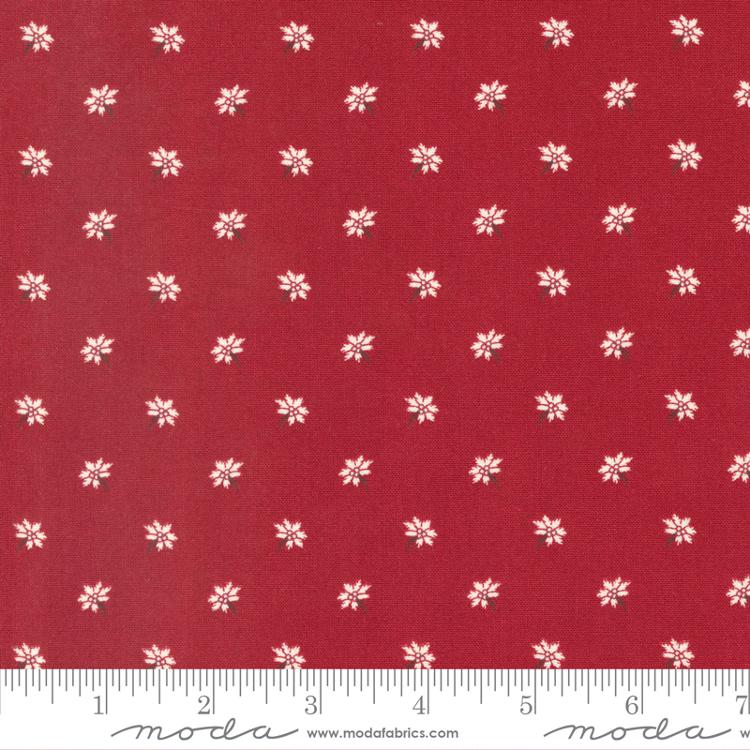 Joyful Gatherings Cranberry - Poinsettia Florals - Fabric