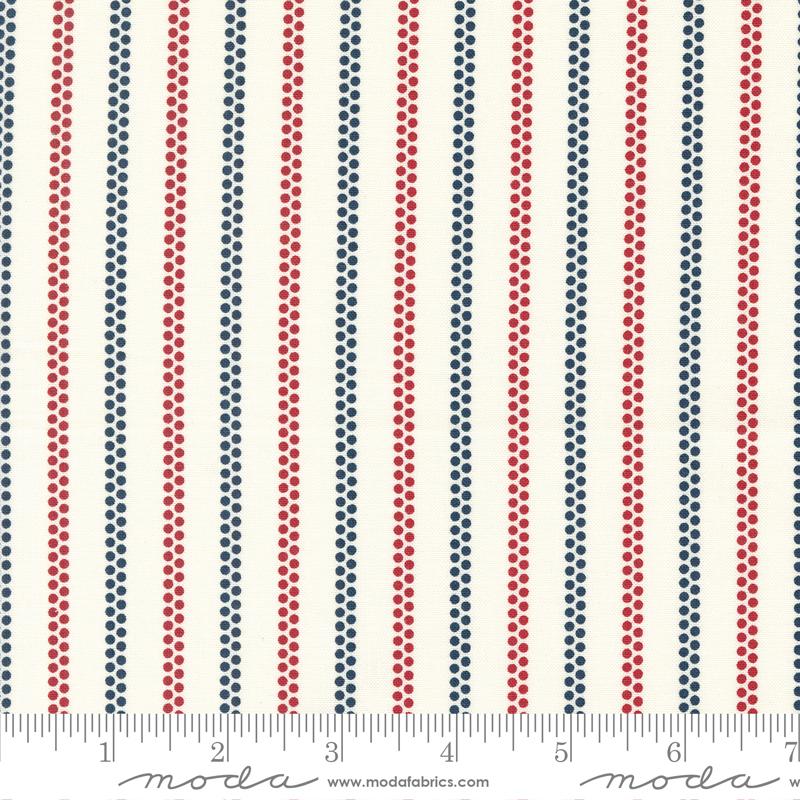 Dot Stripe Stripes - Dove - Quilt Fabric