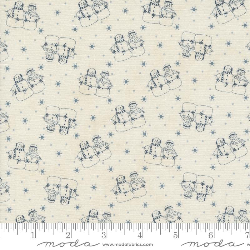 Snowman Gatherings IV Couples - Snow - Quilt Fabric
