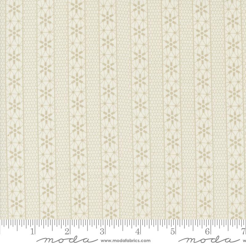 Snowman Gatherings IV Stripes - Snow Taupe - Quilt Fabric