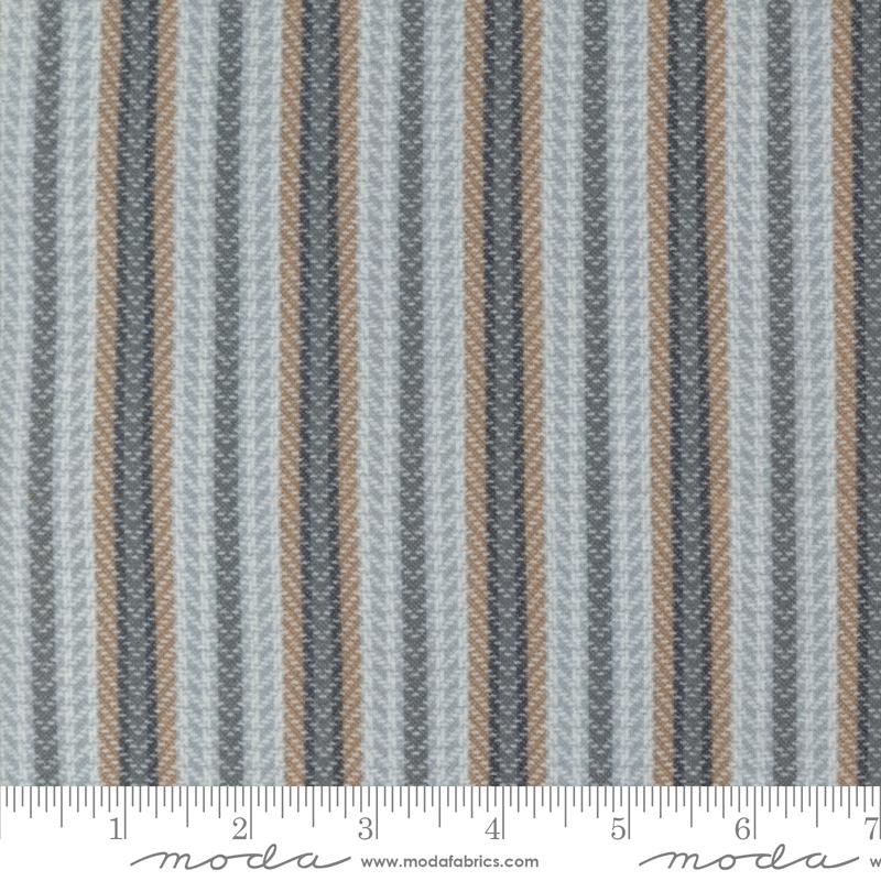 Farmhouse Flannel III Stripe - Pewter - Quilt Fabric