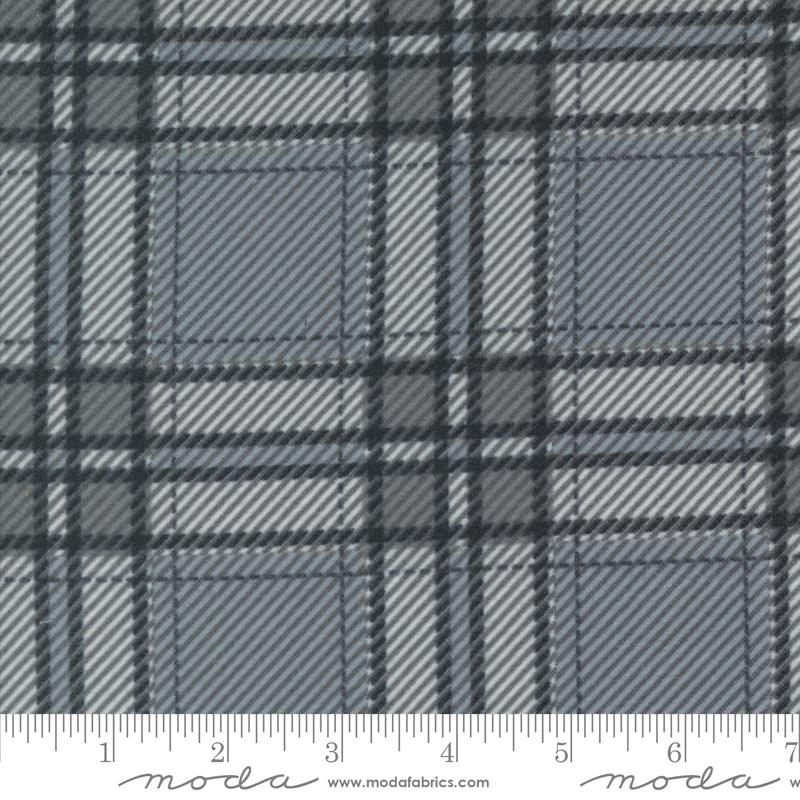 Farmhouse Flannel III Plaid - Pewter - Quilt Fabric