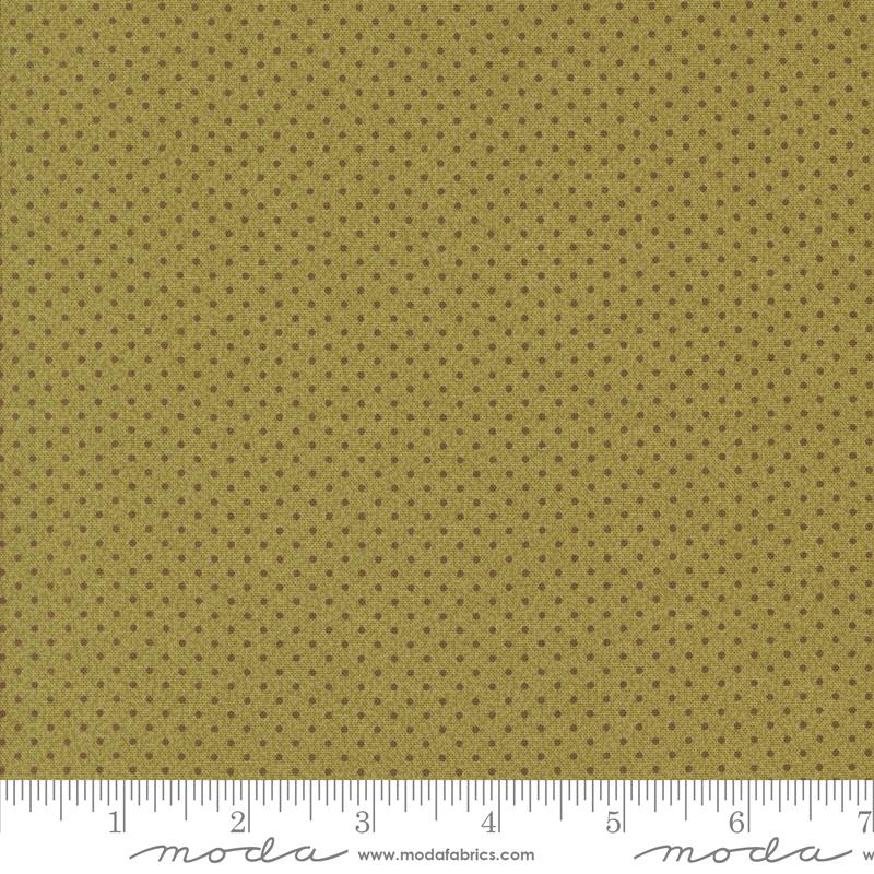 Pumpkin Spice Gatherings Dots Basil - Quilt Fabric
