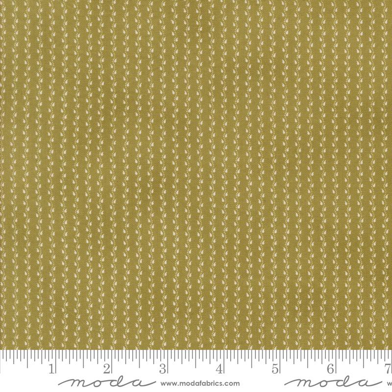Pumpkin Spice Gatherings Stripes Basil - Quilt Fabric