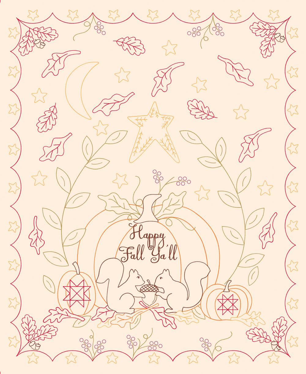 Pumpkin Spice Gatherings Multi - Quilt Panel