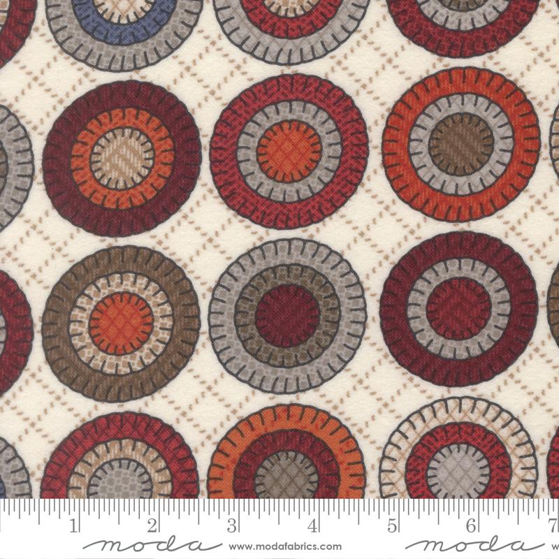 Prairie Gatherings Flannel Porcelain - Quilt Panel