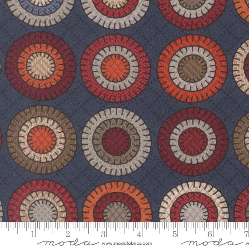 Prairie Gatherings Flannel Indigo - Quilt Panel