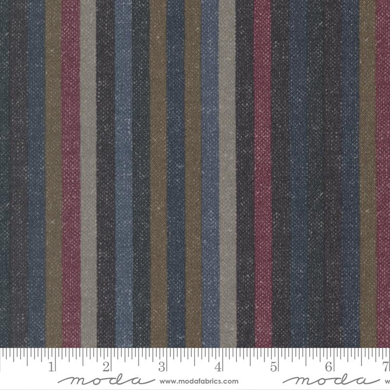 Prairie Gatherings Flannel Stripes Brown - Quilt Fabric