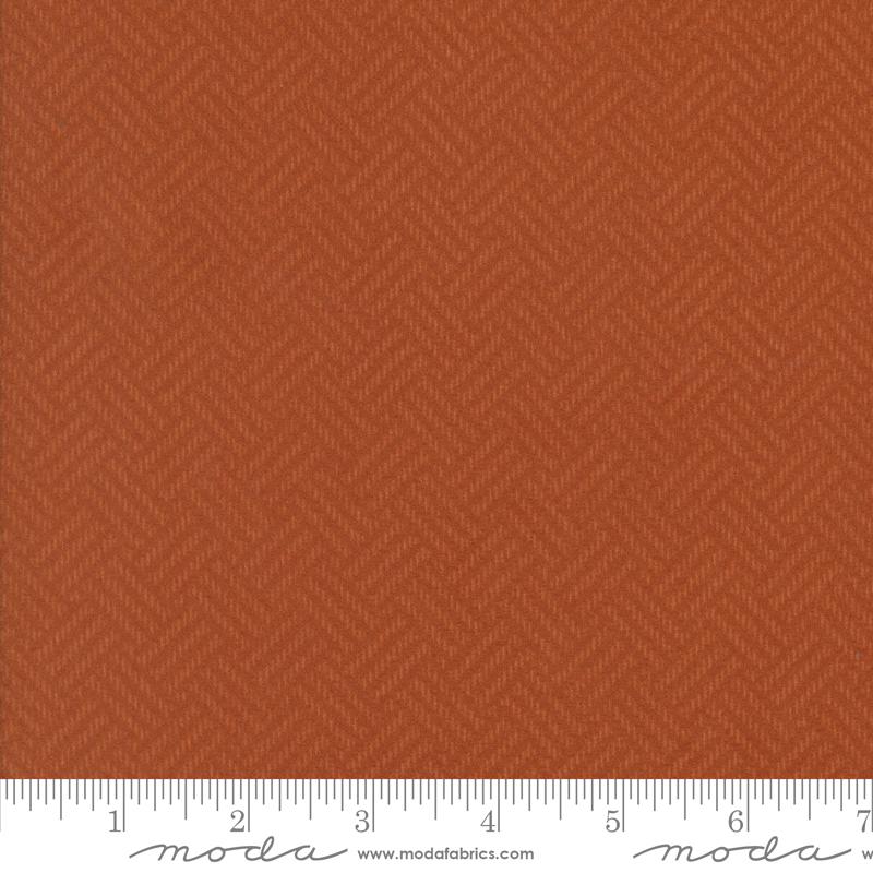 Prairie Gatherings Flannel Weave Rust - Quilt Fabric