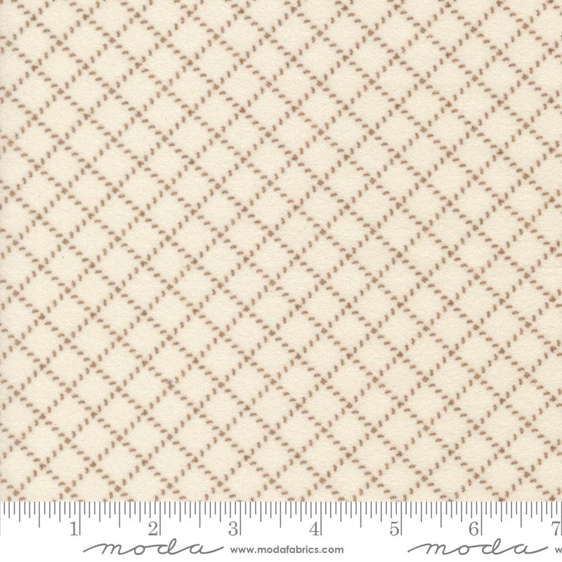 Prairie Gatherings Flannel Lattice Porcelain - Quilt Fabric