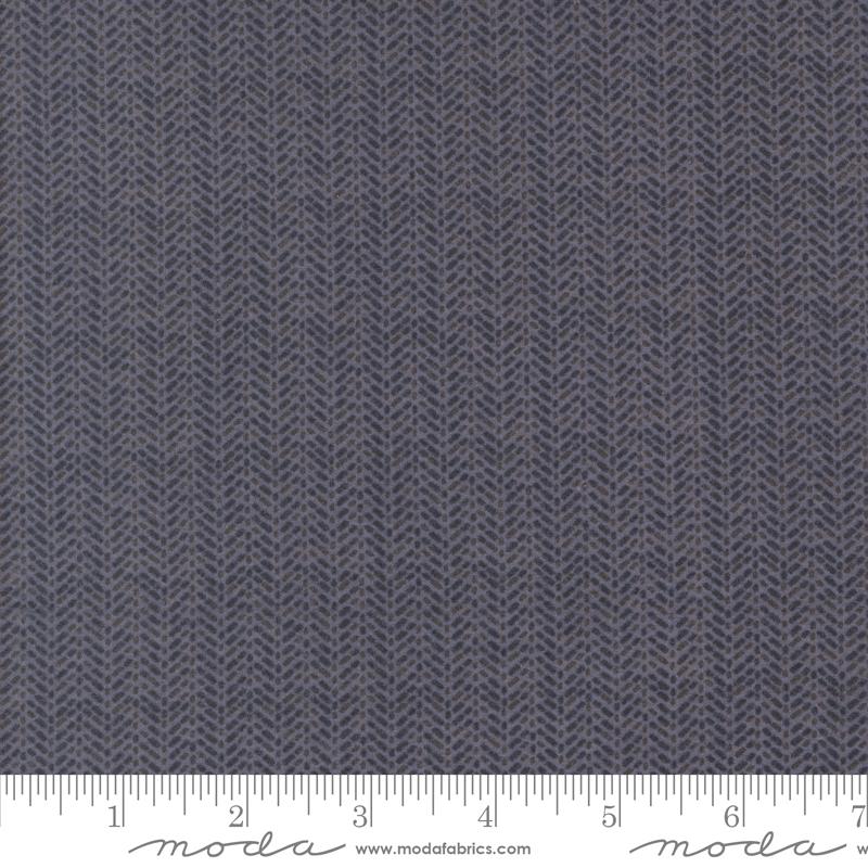 Prairie Gathering Flannel Herringbone Indigo - Quilt Fabric