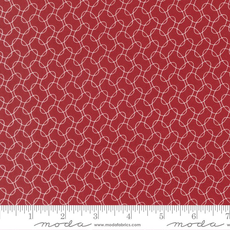 American Gatherings III Circles Crimson - Quilt Fabric