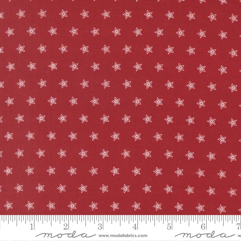 American Gatherings III Stars Crimson - Quilt Fabric