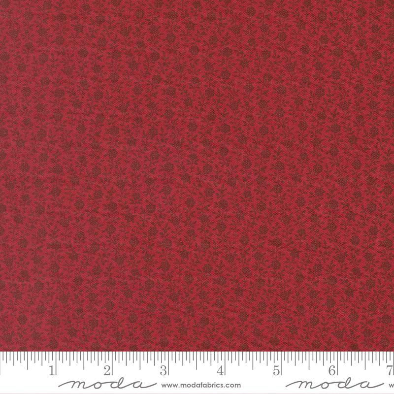 American Gatherings III Flowers Deep Crimson - Quilt Fabric