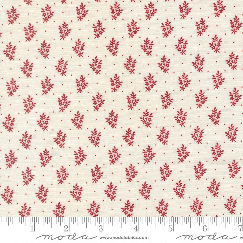 American Gatherings III Floral Cloud Crimson - Quilt Fabric