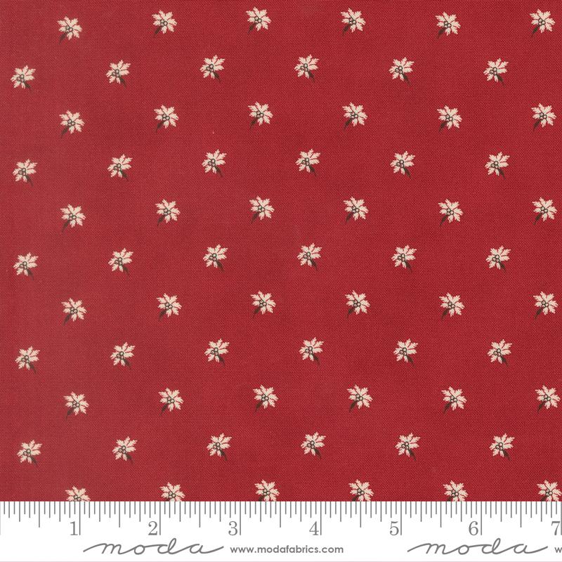 Joyful Gatherings II Flower Deep Crimson - Quilt Fabric
