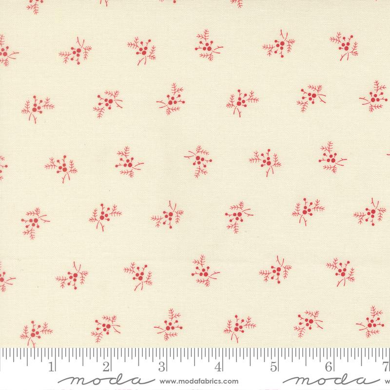 Joyful Gatherings II Holly Cloud Crimson - Quilt Fabric