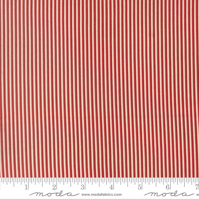Joyful Gatherings II Striped Cloud Crimson - Quilt Fabric
