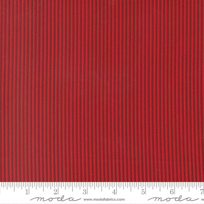 Joyful Gatherings II Striped Crimson - Quilt Fabric