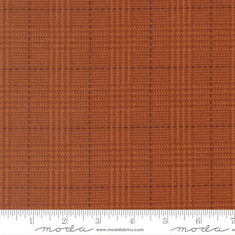 Flannel Gatherings Basics Plaid Pumpkin - Quilt Fabric
