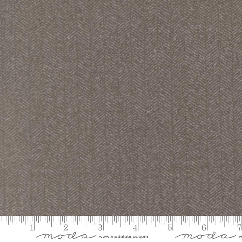 Flannel Gathering Basic Herringbone Titanium - Quilt Fabric